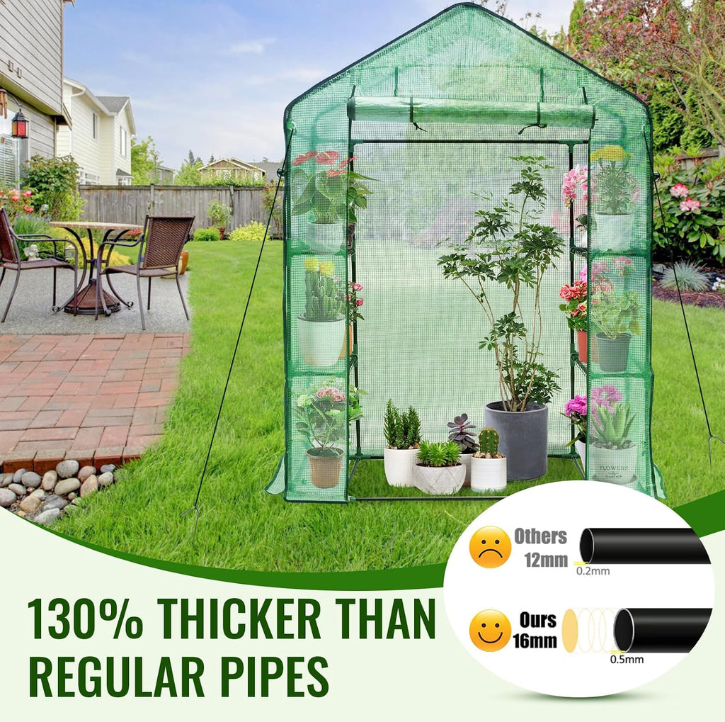 Greengro Greenhouse, 28 x 57 x 76'' Walk in Greenhouses for Outdoors Indoor