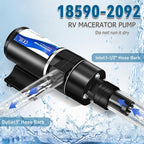 12V Macerator Pump Compatible with Jabsco 18590-2092 DC Waste Pump for RV