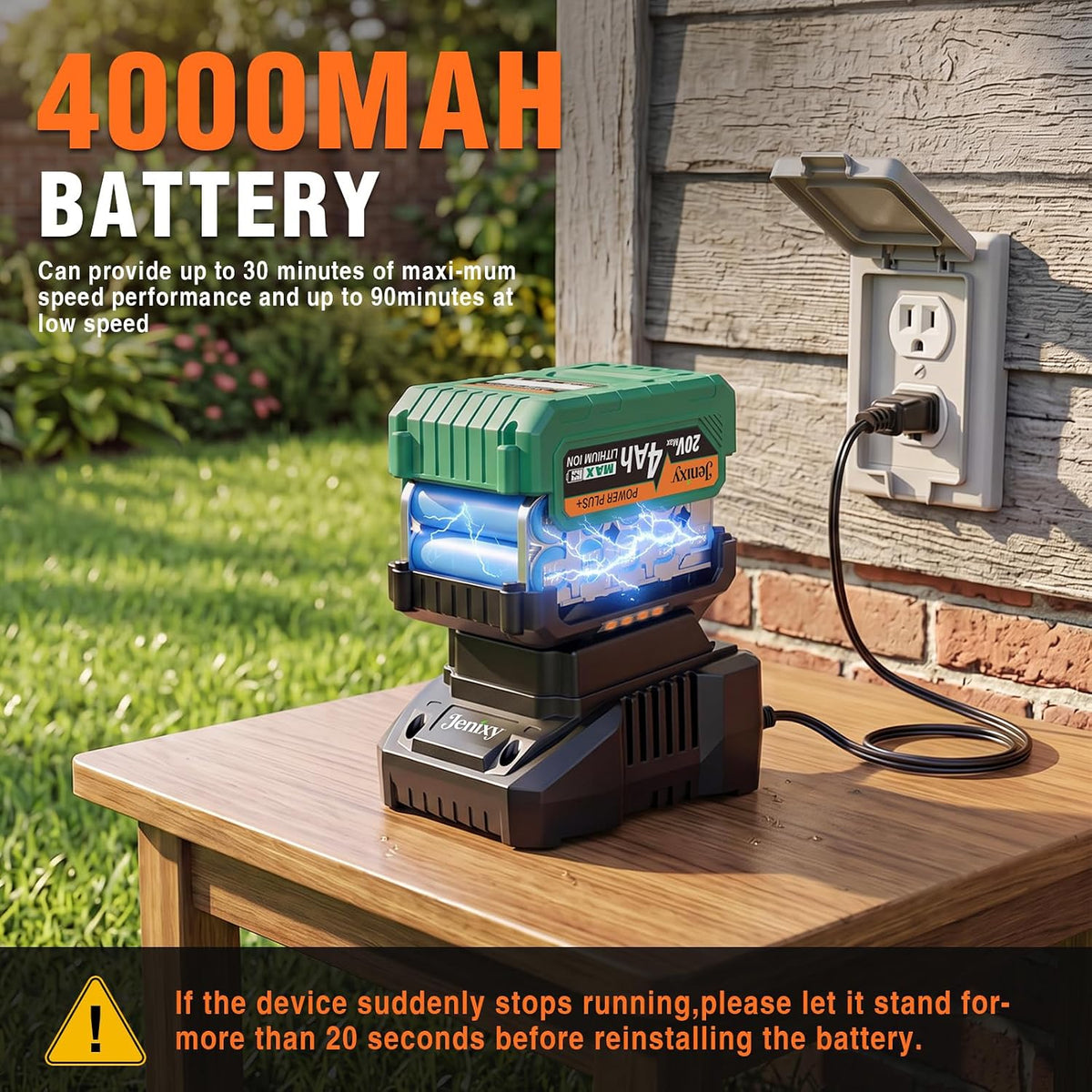 20V Cordless Lawn Edger, 9" Brushless Electric Edging Tool with Battery
