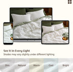 Bedsure PureWoven 100% Washed Cotton Duvet Cover Set, King Size, 3-PC