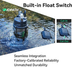 Max 8870GPH, 1.5HP, 115V Trash Pump, Septic Sewage Pump Submersible