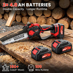 2-in-1 Cordless Pole Saw, 8 Inch Mini Chainsaw, 6.6-Ft Electric Pole Saws