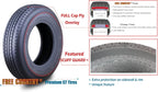 Free Country Trailer Tire Wheel ST205/75R15 8PR D 107N 5X4.5 Black Mod Pk2