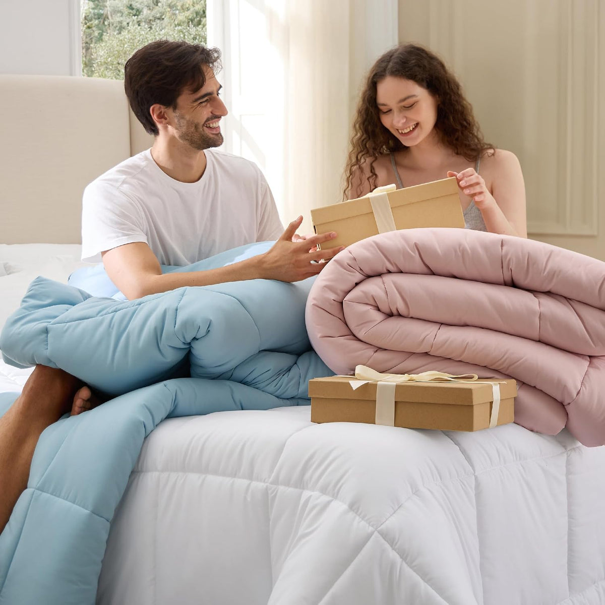 Bedsure Comforter Duvet Insert, Quilted Bedding Blanket, OEKO-TEX