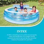 INTEX Round Family Lounge Inflatable Swimming Pool for Kids and Adults
