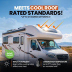 BEEST RV Roof Coating White, 1 Gallon Covers up to 50 sq ft (2 Coats), Solar Reflective & Waterproof Sealant| Elastomeric Leak Repair Coating, Liquid