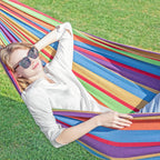 GAFETE Double Hammocks with Stand for Outside, Max 600lbs, (Classic Red)