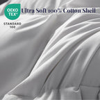 King Size Down Duvet Insert - All Season Cool Touch for Hot Sleepers, Premium 100% Cotton Shell Hotel Quality, White 106 x 90 Inch