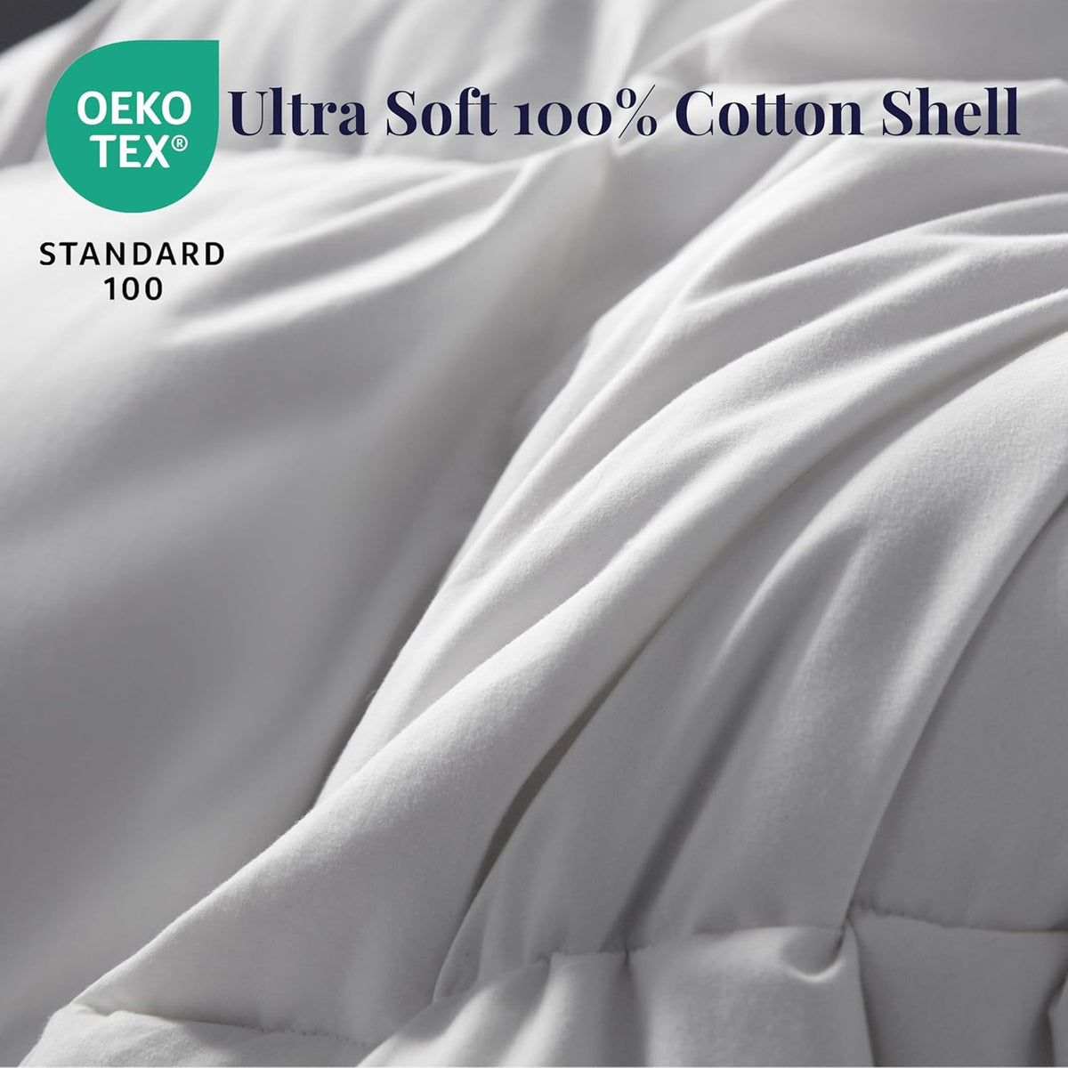 King Size Down Duvet Insert - All Season Cool Touch for Hot Sleepers, Premium 100% Cotton Shell Hotel Quality, White 106 x 90 Inch