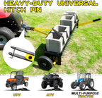 40-Inch Tow Behind Spike Aerator, Pull Behind Lawn Aerator with 10 Galvanized Steel Tines for Aerating Lawns, Soil Penetrator Spikes Tractor with