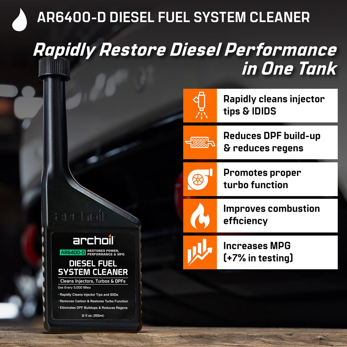 Archoil Ultimate Diesel Kit - AR9100 Friction Modifier (16oz) + AR6500 Diesel Treatment (40oz) + AR6400-D Diesel Fuel System Cleaner (12oz)