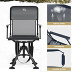 TR Swivel Hunting Chair 360° Silent, 400lbs Folding Adjustable Height
