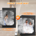 Manastin 2 Person Portable Steam Sauna for Home, 1 or 2 Person Full Body Home Spa with 2 Foldable Chairs,9 Levels of Sauna Tent with Remote Control