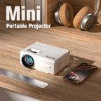 AuKing Projector, 2026 Upgraded Mini Portable Projector, Full HD 1080P Movie Projector for Home Theater, Proyector Portátil Compatible with
