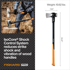 Fiskars Pro IsoCore 8 lb Splitting Maul, 36" Wood Splitter Axe