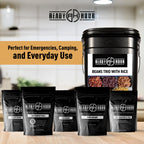 Ready Hour Beans Trio with Rice Kit Bucket (100 Servings) Survival Beans and Rice, Survival Food Storage, Emergency Preparedness Food, Prepper, Easy