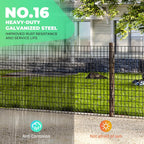 Garden Fence Black PVC Coated Welded Wire Fencing 48 Inch x 100 Foot, 2 Inch x 3 Inch 16GA, Garden Border Fencing Roll Vinyl Coating Metal Wire Mesh
