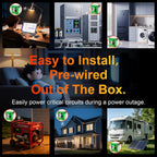 15-20 Amp 120V Generator Transfer Switch RV Emergency Backup, Green