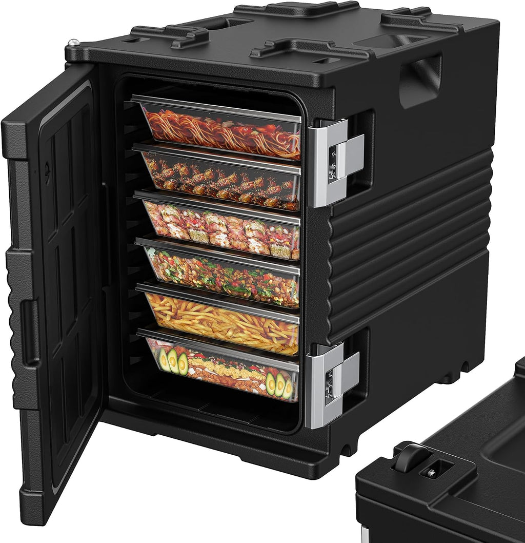CAMMOO NSF 95Qt Food Warmer with Wheels & 304 Stainless Steel Latch