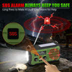 Emergency Radio Hand Crank Solar, 10000mAh/37000mWh Emergency Weather Radio