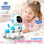 Remote Control Robot Cat - Voice Control Dancing Touch Mechanical Blue Cat Toy for Boys Girls,Kids Age 3-9 Christmas Birthday Surprise Gifts