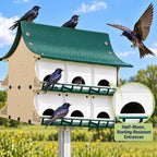 S&K Purple Martin House, 12-Room Birdhouse for Backyard Birding