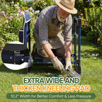Garden Kneeler and Seat, Heavy Duty Foldable w/Soft Kneeling Pad