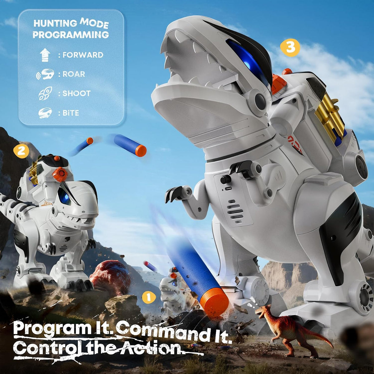 Ruko 8809 Robot Dinosaur Toys for Kids, Birthday Gift for Boys Age 3-8