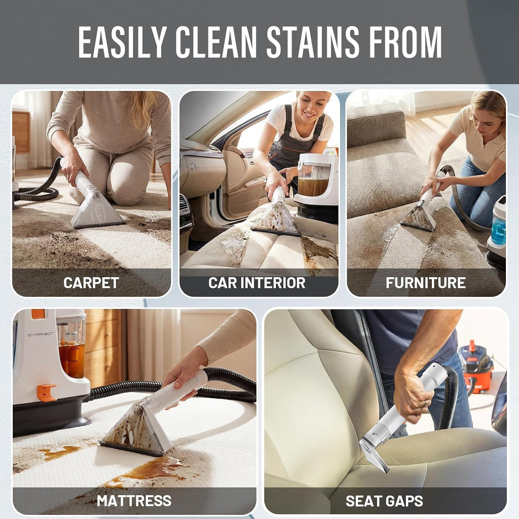 Starrybot Upholstery Cleaner Machine, 18Kpa Pet Stain Extractor