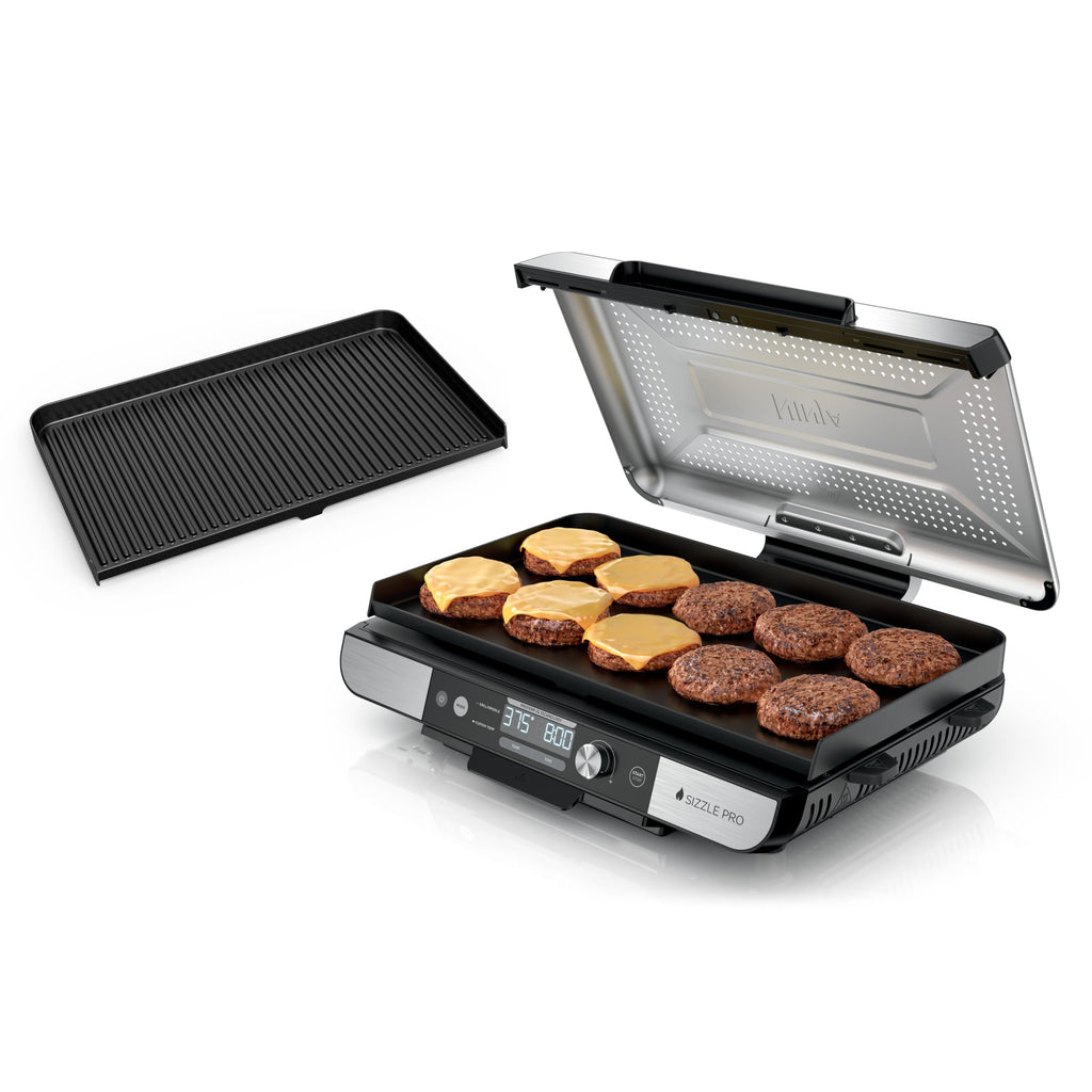 Ninja® Sizzle™ Pro XL 20'' Indoor Griddle & Grill, Silver, GX101