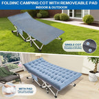 Oversize 32" Camping Cot with Mattress, 900LBS Camping cots for Adults