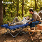 ABORON Camping Cot for Adults, 28 in Wide Folding Bed with Mattress