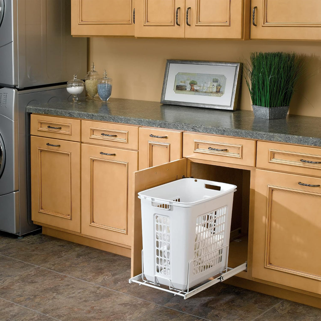 Rev-A-Shelf Large Pullout Clothes Hamper, Steel Frame & Polymer Laundry Bin