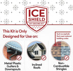 WarmlyYours Ice Shield Roof & Gutter Deicing Kit, 120 ft, 120V, Asphalt Shingles, Not for Metal or Steel Roofs