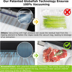 Bonsenkitchen Vacuum Sealer with Easy Handle Design,1 Bag Roll & 10 Bags
