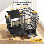 CAMMOO 48'' Heavy Duty Dog Crates for Large Dogs, Dog Kennel Indoor