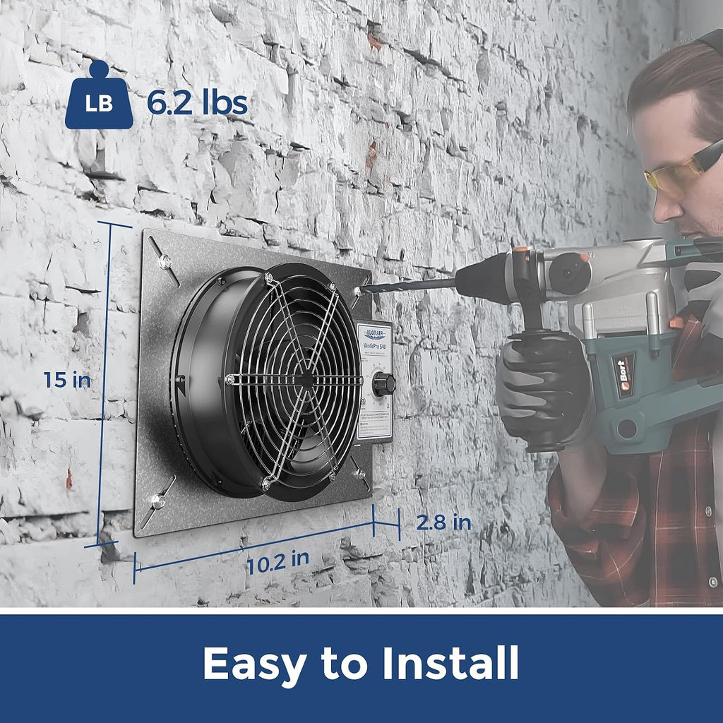 ALORAIR 540CFM Crawl Space Ventilator Fan with Humidistat & Thermostat