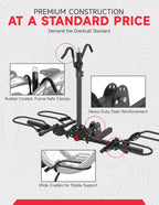 Young 200 lbs 2-Bike Rack Hitch Mount for Car SUV, 2" Receiver, Easy Fold