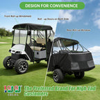 10L0L 4 Passenger Golf Cart Driving Enclosure for EZGO TXT Model