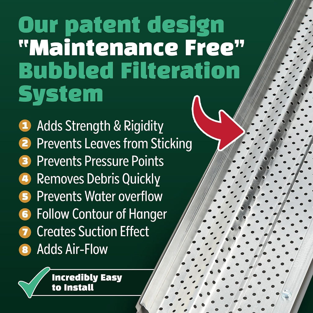 A-M Gutter Guard 5" x 100 Ft Mill Finish Aluminum, Leaf & Debris Protection