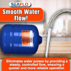 SEAFLO 2 Gallon Pre-Pressurized Accumulator Expansion Tank – Reduces Pump Cycling, Smooth Water Flow, 87 PSI, 3/4" MNPT, Compact Design for RV