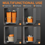 YJHome Double Pull Out Trash Can Cabinet with Soft-Close Slides