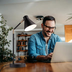 O'Bright Astrum - LED Desk Lamp with Dual USB Charging Ports, 100% Metal, 270 Degree Swivel Arms, Soft White Light (3000K), Bedside & Home Office