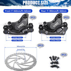 TOBWOLF MTB Hydraulic Disc Brake Set, Four-Piston Bike Brake Upgrade Kit