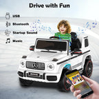 ANPABO 12V 7AH Licensed Mercedes-Benz G63 Electric Car for Kids, White