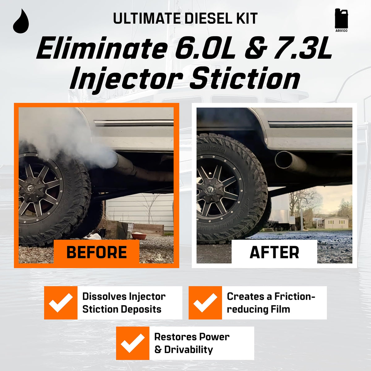 Archoil Ultimate Diesel Kit - AR9100 Friction Modifier (16oz) + AR6500 Diesel Treatment (40oz) + AR6400-D Diesel Fuel System Cleaner (12oz)