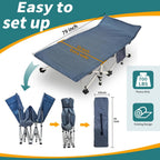 Oversize 32" Camping Cot with Mattress, 900LBS Camping cots for Adults