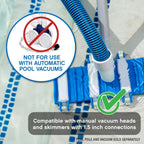 Poolmaster 50-Foot x 1-1/2-Inch Manual Pool Vacuum Hose, Made in USA