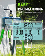 RAINPOINT Sprinkler Timer 4 Zone, Water Timer for Programmable, for Soaker Hose with Rain Delay/Manual/Automatic Watering System, Digital Irrigation