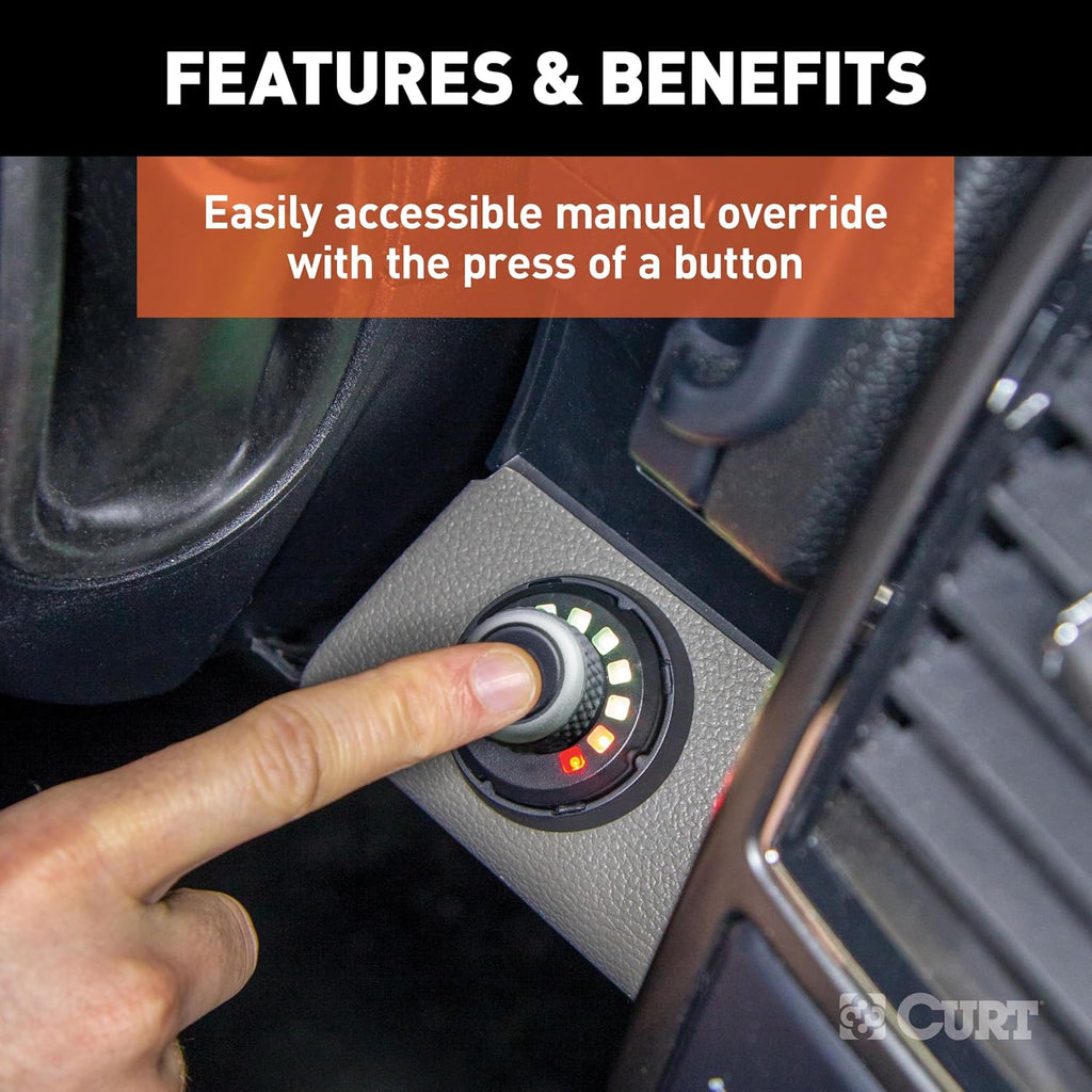 CURT 51170 Spectrum Proportional Trailer Brake Controller, Dash-Mount Knob